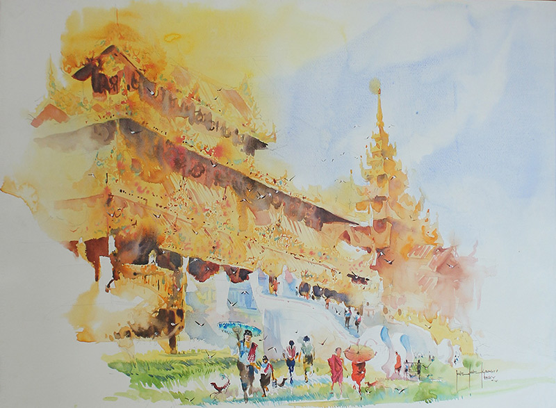 Busy Day at Monastery 01