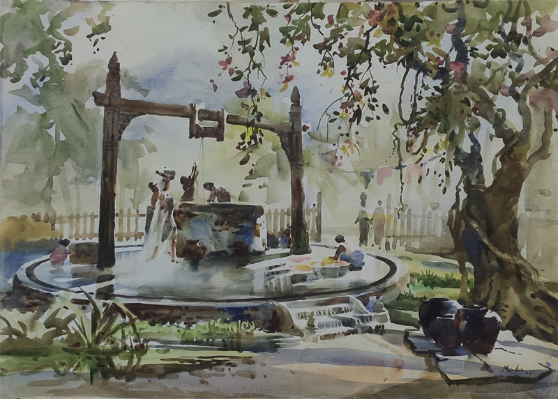 Vintage Women Bath Scene