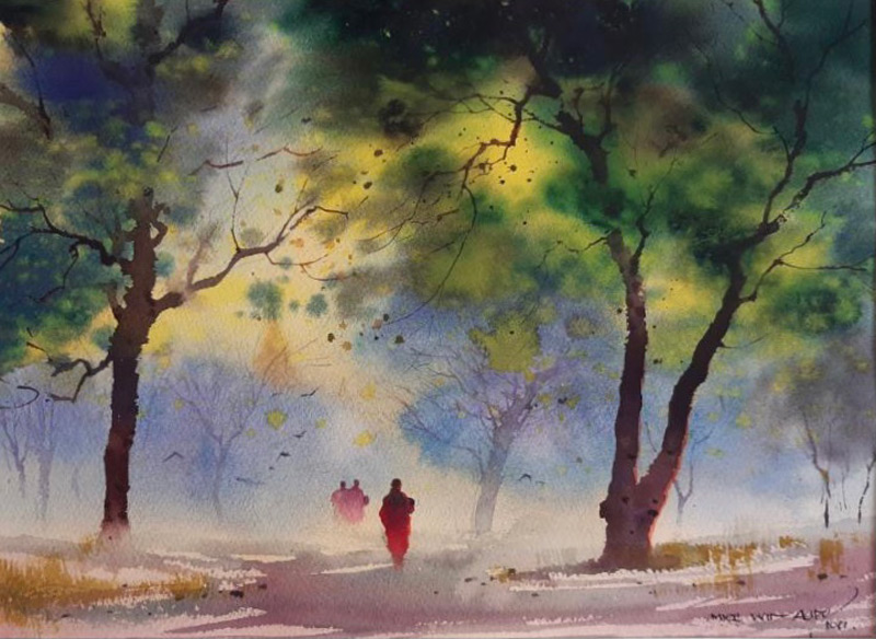 Walking Under the Trees
