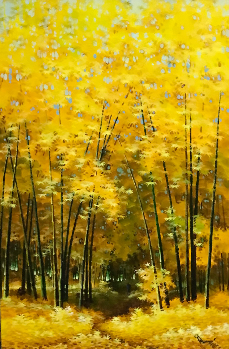 Bamboo Forest in Yellow