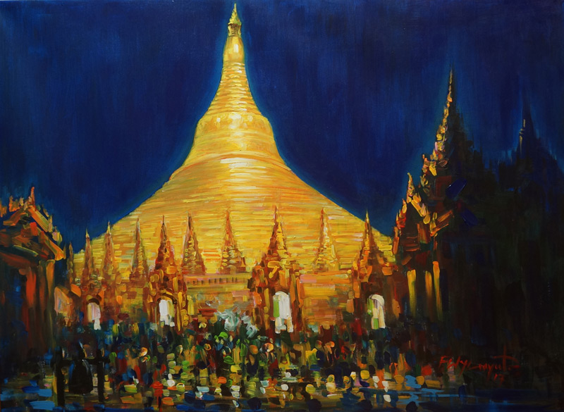 Night View of Shwedagon